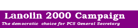 Hugh Lanning : The democratic choice for PCS General Secretary